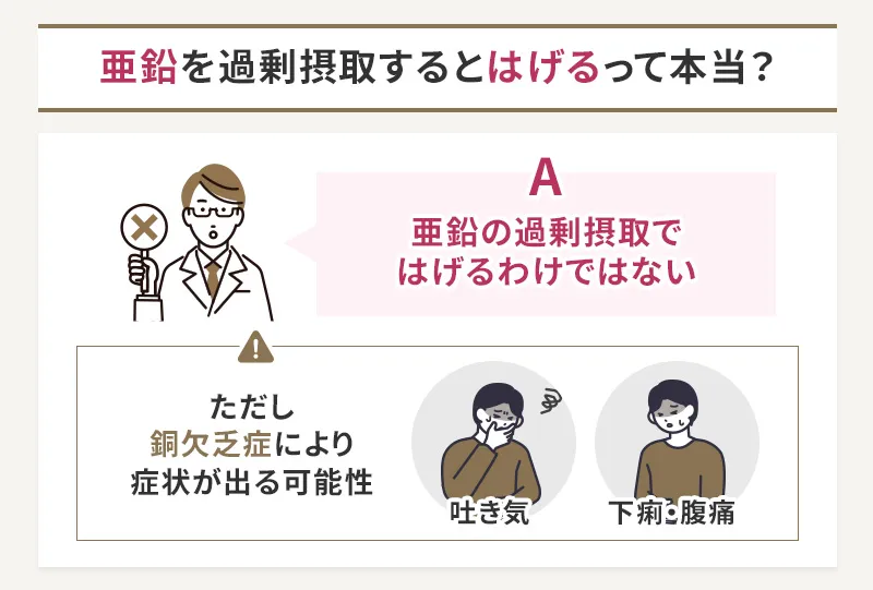 亜鉛の過剰摂取ではげるのかを解説