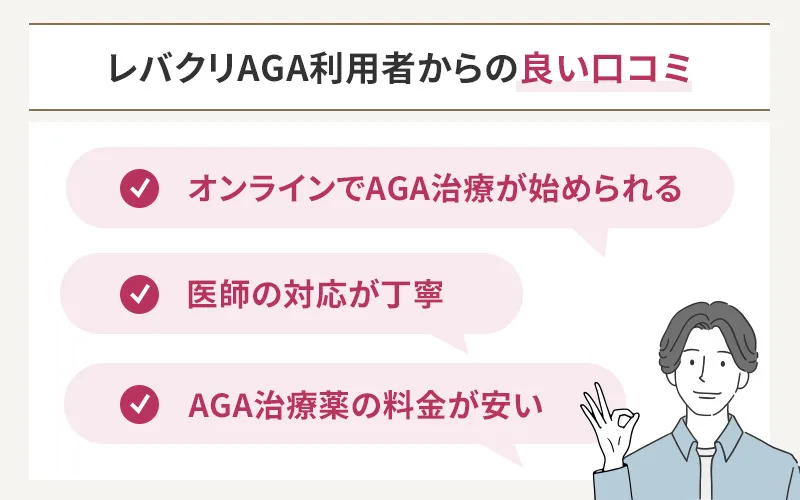 レバクリAGAを利用した人からの良い口コミ