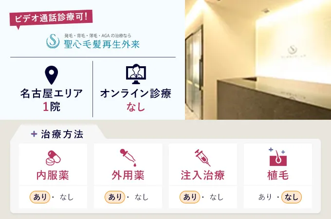 聖心毛髪再生外来名古屋院の特徴
