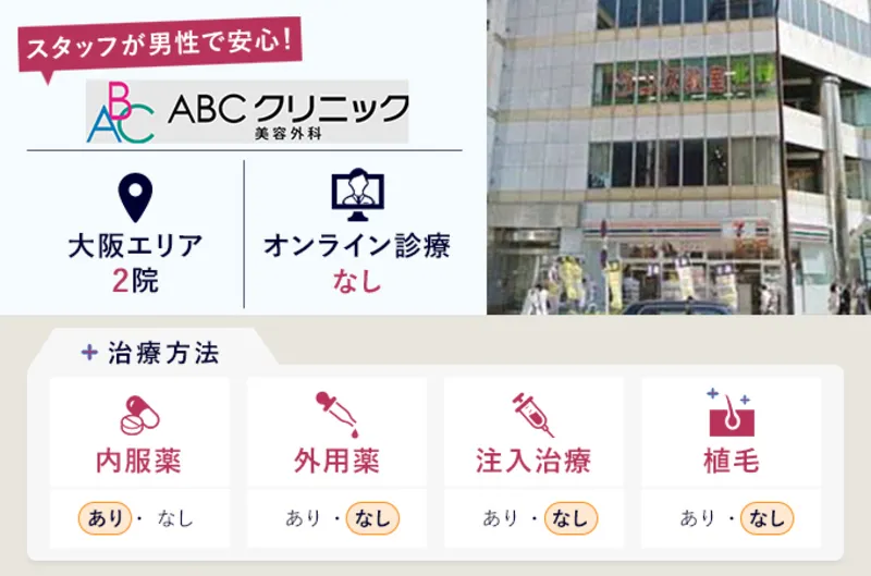ABCクリニック梅田院・なんば院の特徴
